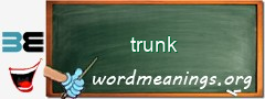 WordMeaning blackboard for trunk